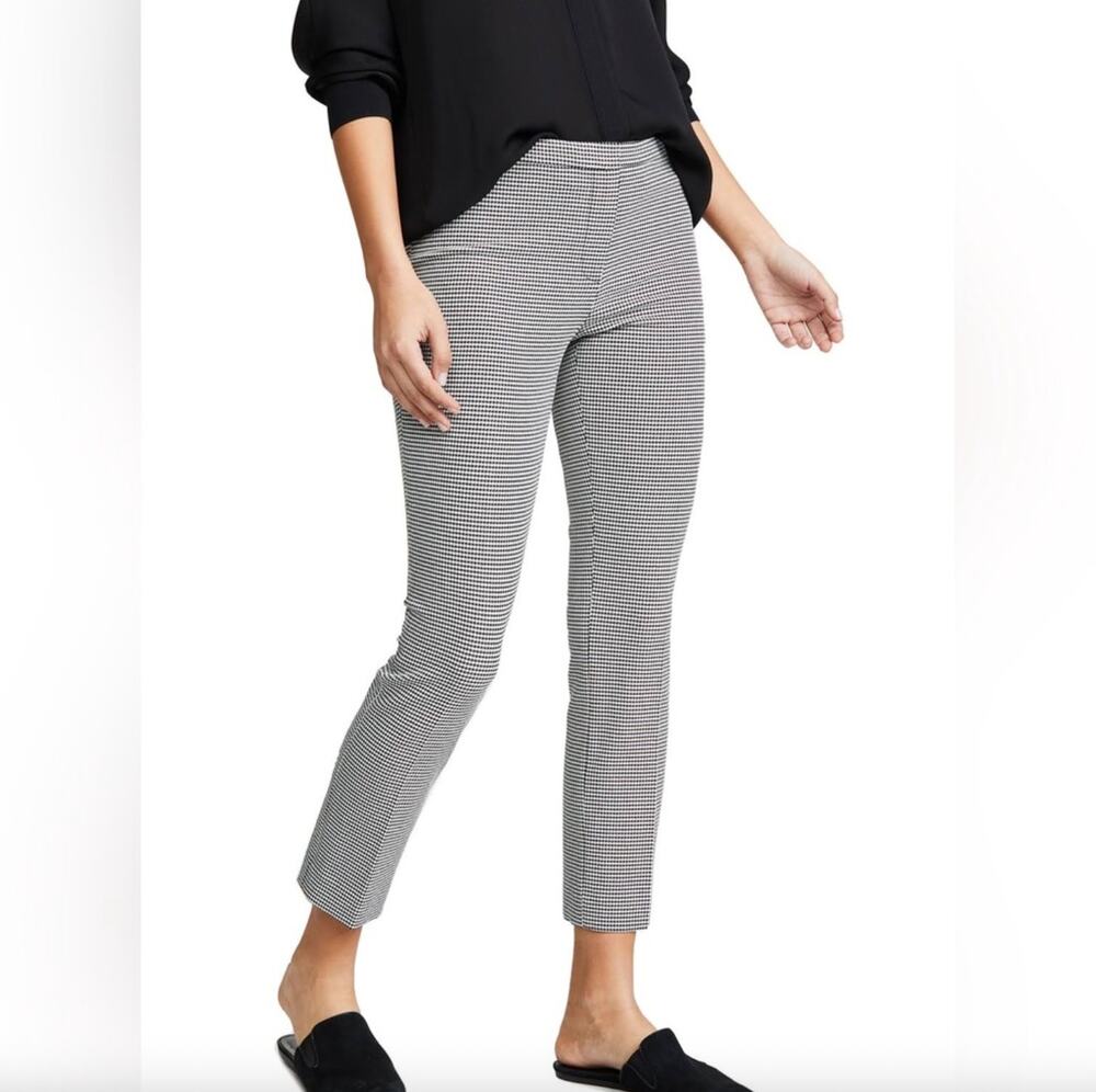 NEW Theory Houndstooth Classic Skinny Pants Size 4 Croppped Classic Preppy Work